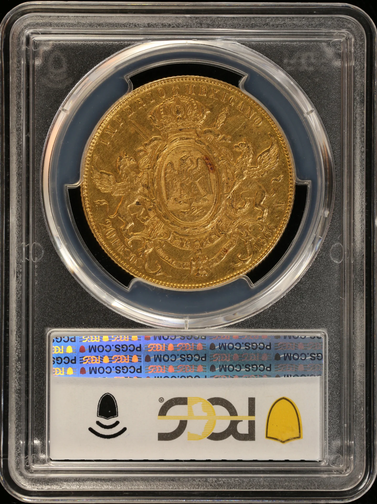 Imperial Era Mexican Coins Imperial Era 20 Peso 1866 Mo KM-389 PCGS MS61 0164808 Imperial Era 20 Peso 1866 Mo KM-389 PCGS MS61 0164808Imperial Era 20 Peso 1866 Mo KM-389 PCGS MS61 0164808 - Image 2