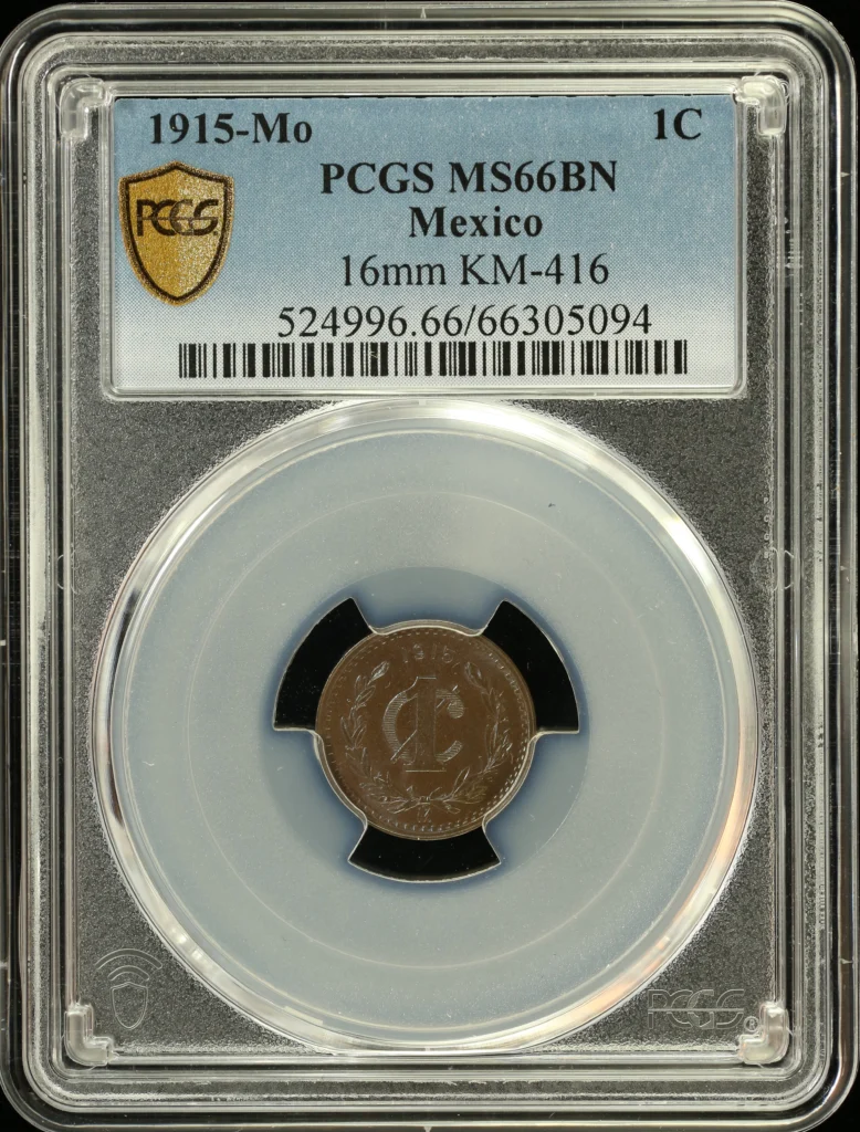 Modern Silver & Minors Centavo 1915 Mo KM-416 PCGS MS66BN 0164349