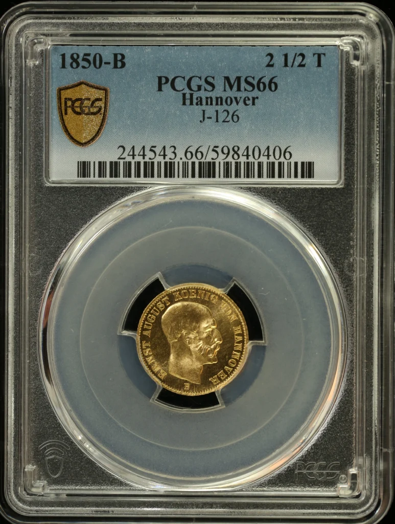 Germany 2 1/2 Thaler 1850 B PCGS MS66 0164606
