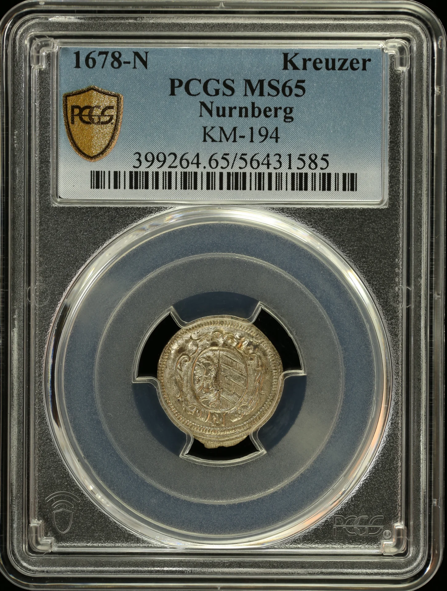 Europe Germany World Coins Germany Kreuzer 1678 Nurnberg N KM-194 PCGS MS65 0164381 Germany Kreuzer 1678 Nurnberg N KM-194 PCGS MS65 0164381