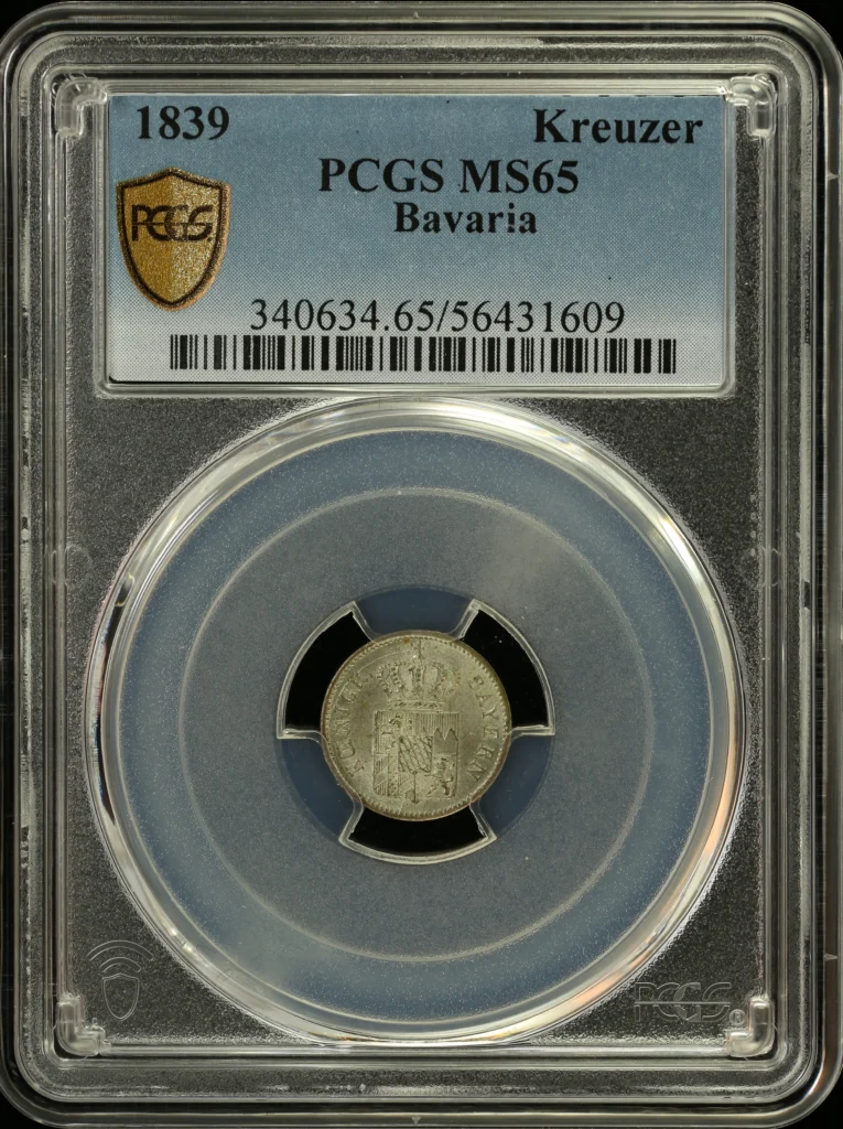 Germany Kreuzer 1839 Bavaria PCGS MS65 0164367