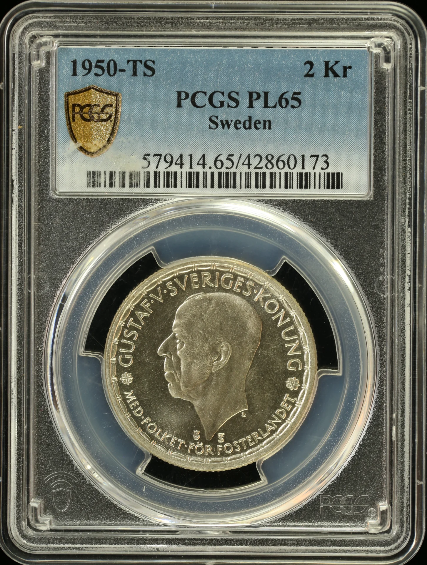 Europe Sweden World Coins Sweden 2 Kroner 1950 TS PCGS PL65 0164565 Sweden 2 Kroner 1950 TS PCGS PL65 0164565