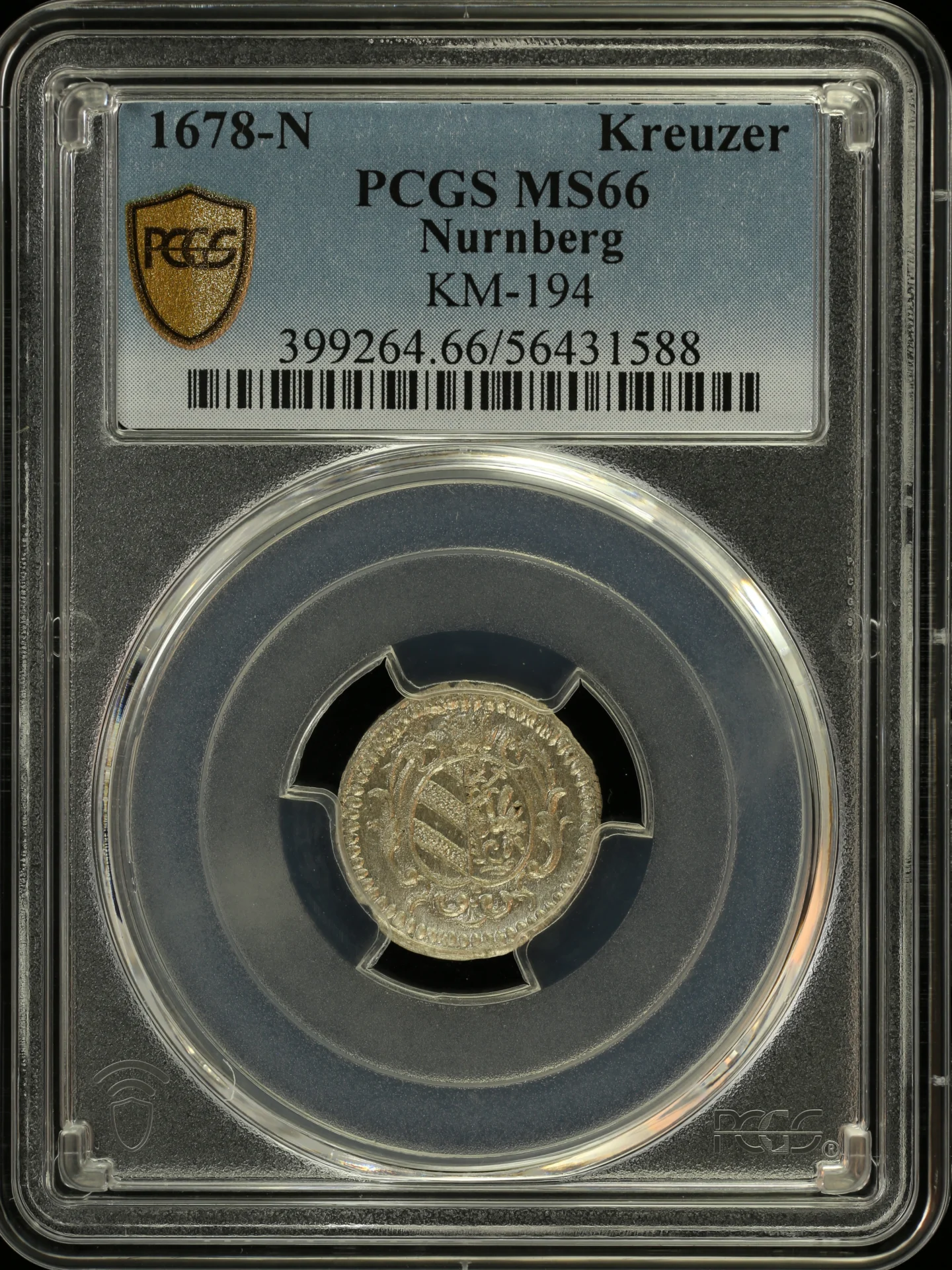 Europe Germany World Coins Germany Kreuzer 1678 Nurnberg N KM-194 PCGS MS66 0164385 Germany Kreuzer 1678 Nurnberg N KM-194 PCGS MS66 0164385