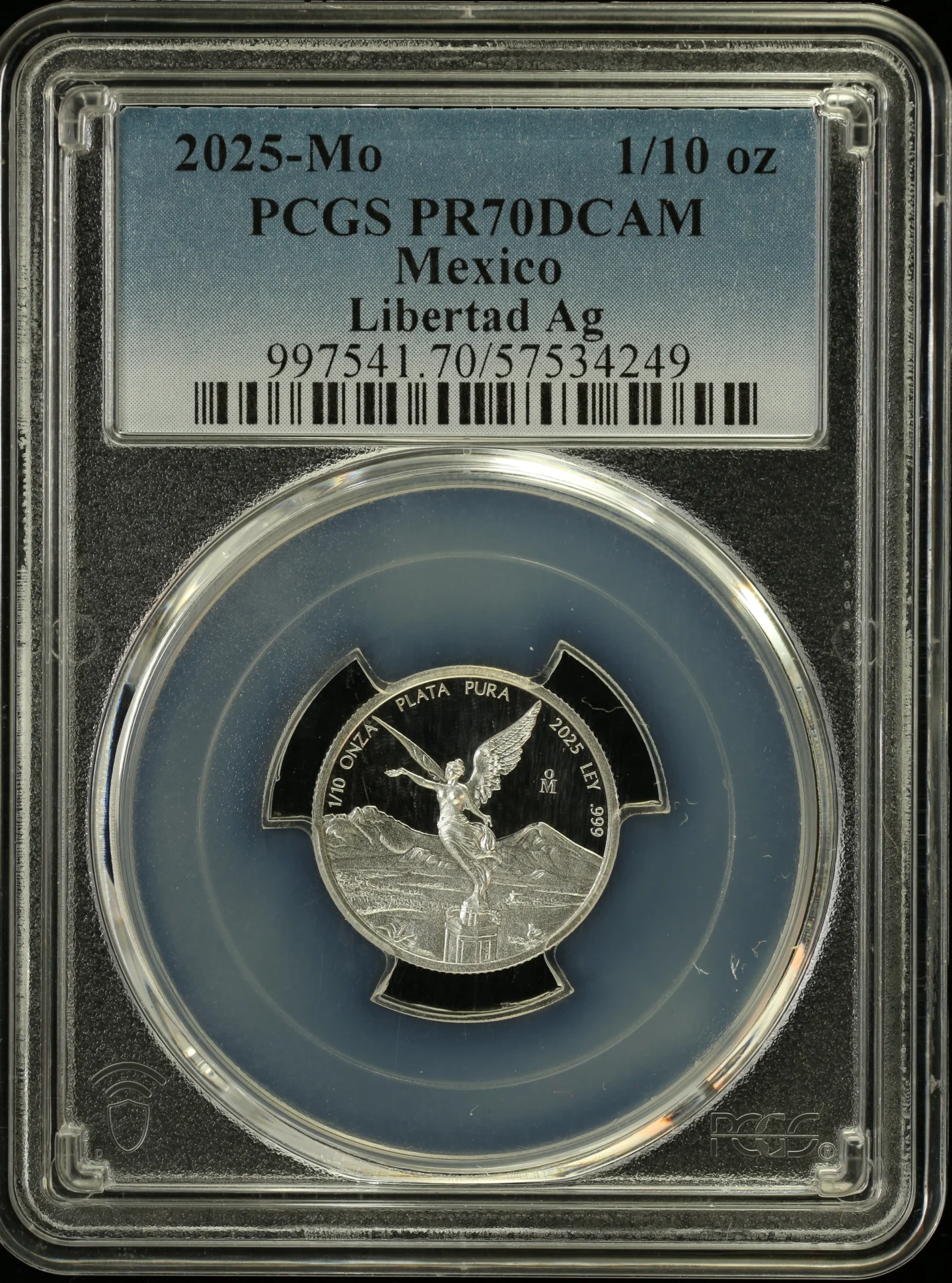 1/10 Onza Mexican Coins Modern Silver & Minors Modern Silver & Minors 1/10 Onza 2025 Mo PCGS PR70DCAM 0164872 Modern Silver & Minors 1/10 Onza 2025 Mo PCGS PR70DCAM 0164872