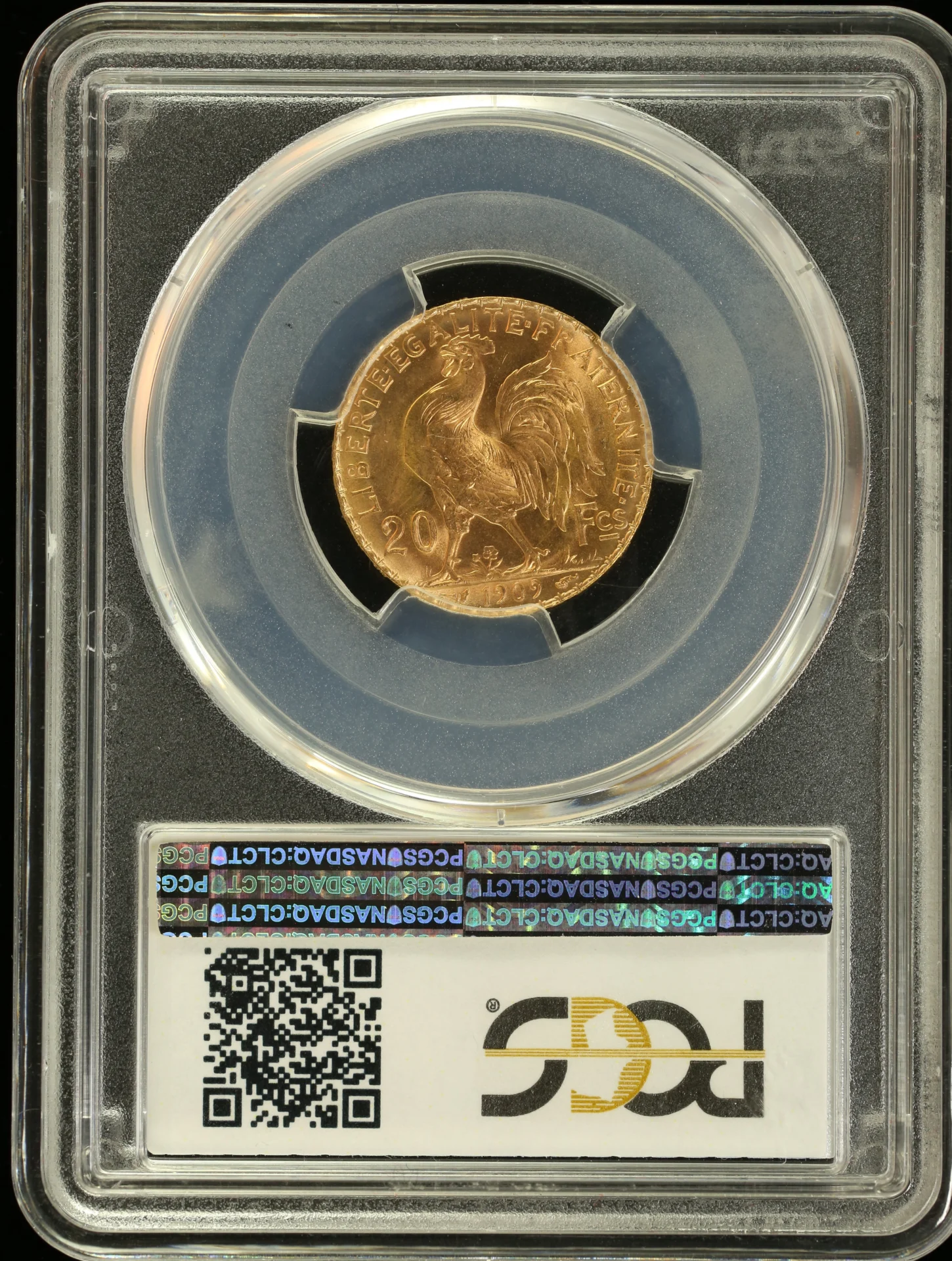Europe France World Coins France 20 Franc 1909 Gad-1064a PCGS MS66 0164448 France 20 Franc 1909 Gad-1064a PCGS MS66 0164448France 20 Franc 1909 Gad-1064a PCGS MS66 0164448 - Image 2
