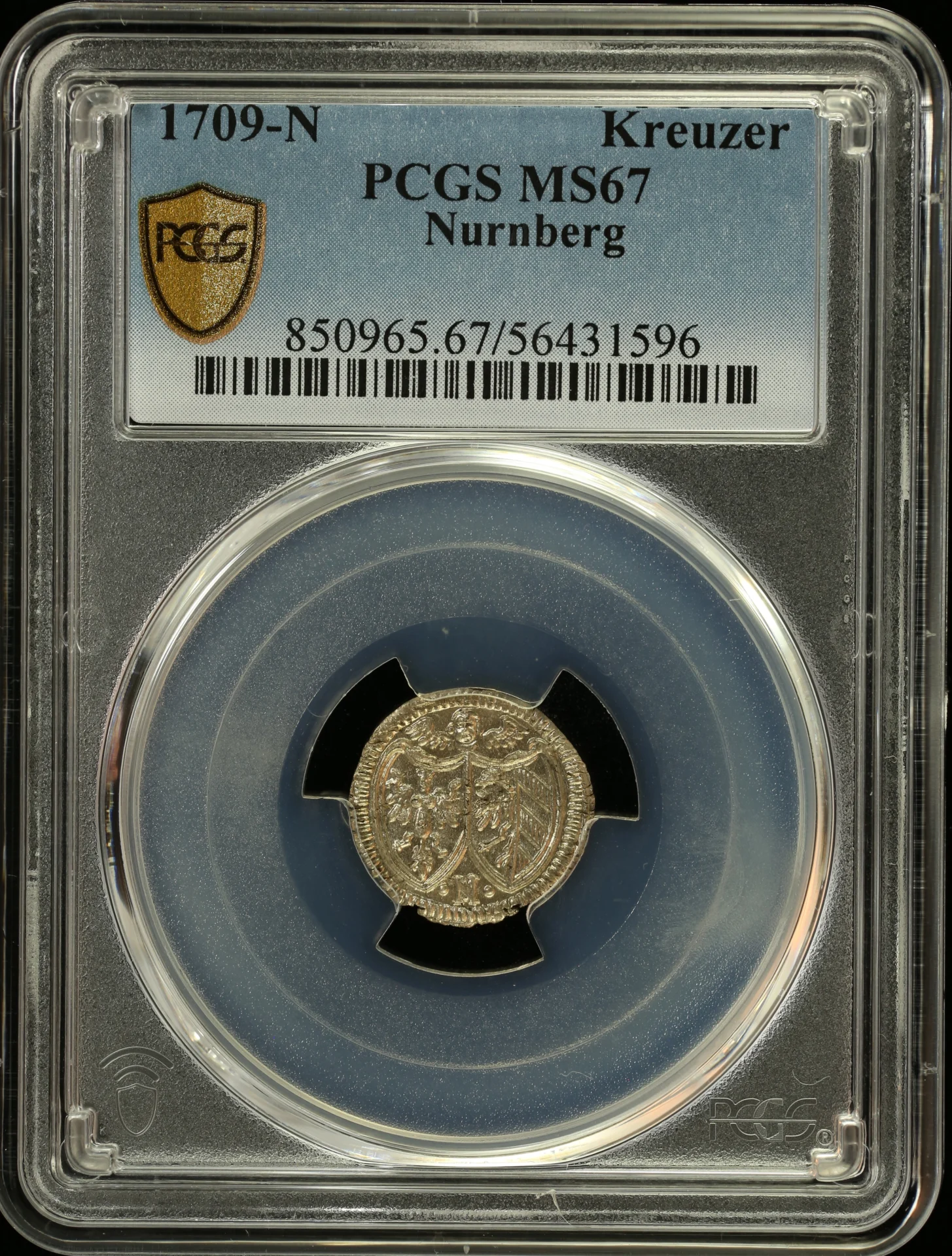 Europe Germany World Coins Germany Kreuzer 1709 Nurnberg N PCGS MS67 0164389 Germany Kreuzer 1709 Nurnberg N PCGS MS67 0164389