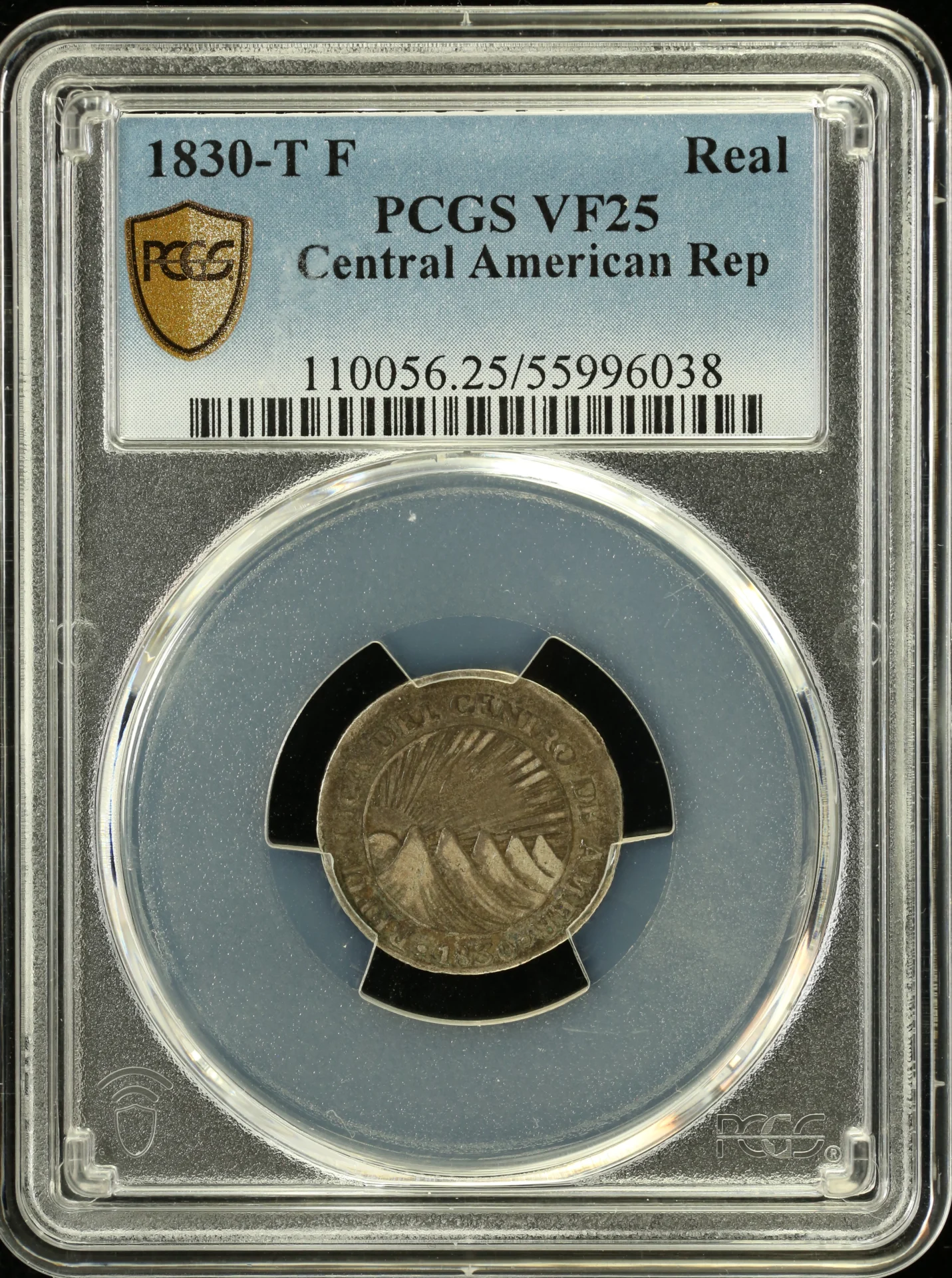 Central American Republic Latin American Coins Central American Republic Real 1830 T F PCGS VF25 0164874 Central American Republic Real 1830 T F PCGS VF25 0164874