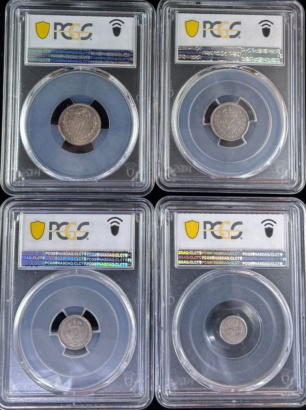 Europe UK (Great Britain) World Coins UK (Great Britain) 4 Piece Maundy Set 1937 PCGS PL62-64+ 0164845 UK (Great Britain) 4 Piece Maundy Set 1937 PCGS PL62-64+ 0164845UK (Great Britain) 4 Piece Maundy Set 1937 PCGS PL62-64+ 0164845 - Image 2